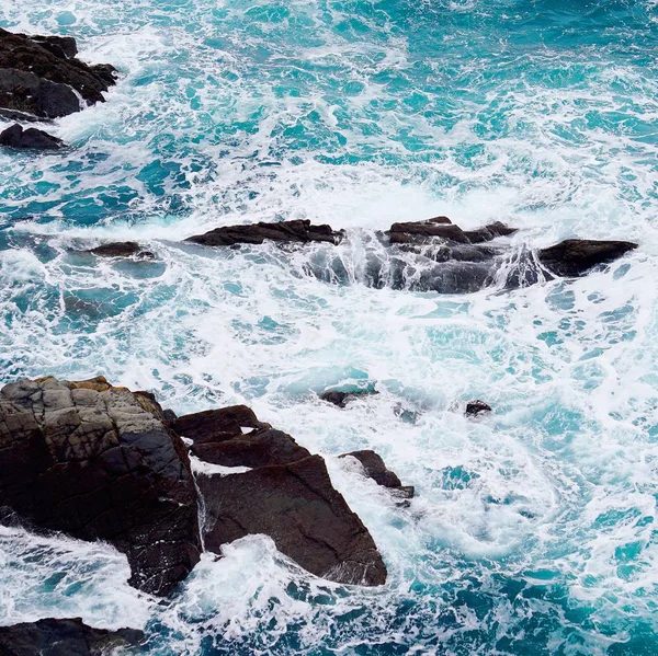 Скелі Морі Узбережжі Більярд Іспанії — стокове фото