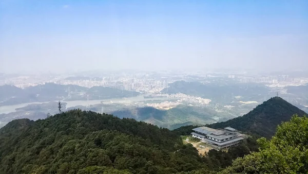 Kilátás Hegyekből Makaó Shenzhen — Stock Fotó