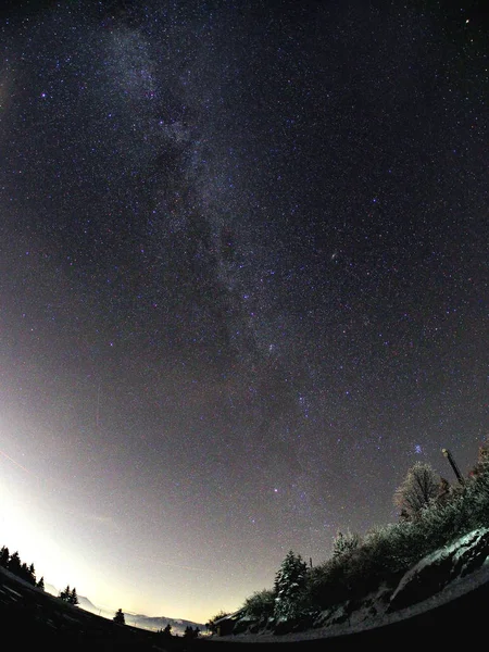 Vía Láctea Estrellas Cielo Nocturno — Foto de Stock