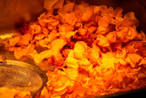 Batatas Fritas Lanche Fast Food — Fotografia de Stock
