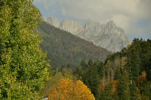 Vista Panorámica Del Hermoso Paisaje Los Alpes — Foto de Stock