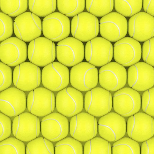 Più File Con Palline Tennis Vista Dall Alto — Foto Stock