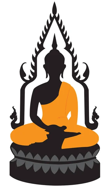 Medytacja Wiara Tajski Budda Świątynia Posąg Święty — Zdjęcie stockowe