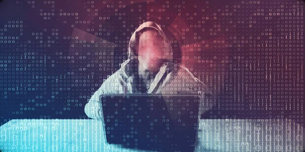 Crimen Digital Con Sindicato Hacker Acceso Ilegal Datos — Foto de Stock