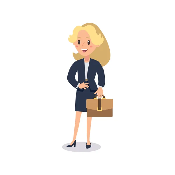 Üzletasszony Karakter Animálás Karakter Fiatal Hölgy Személyiség Konstruktor Különböző Testhelyzetek — Stock Fotó