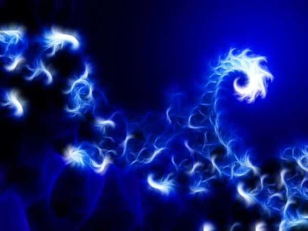 Абстрактні Фрактальні Хвилі Або Неонове Світло — стокове фото