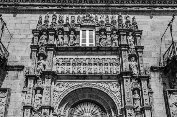 Architecture Santiago Compostela Northern Spain Black White Image — Stock Photo, Image