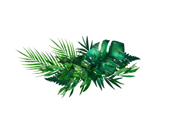Acquerello Elemento Decorativo Moderno Eucalipto Rotondo Foglia Verde Ghirlanda Rami — Foto Stock