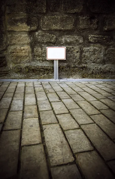 Information sign on the street, blank space detail