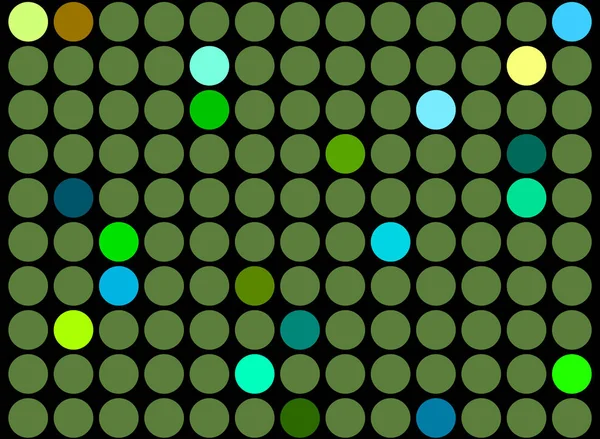 Абстрактна Текстура Зеленими Барвистими Точками Чорному Тлі — стокове фото
