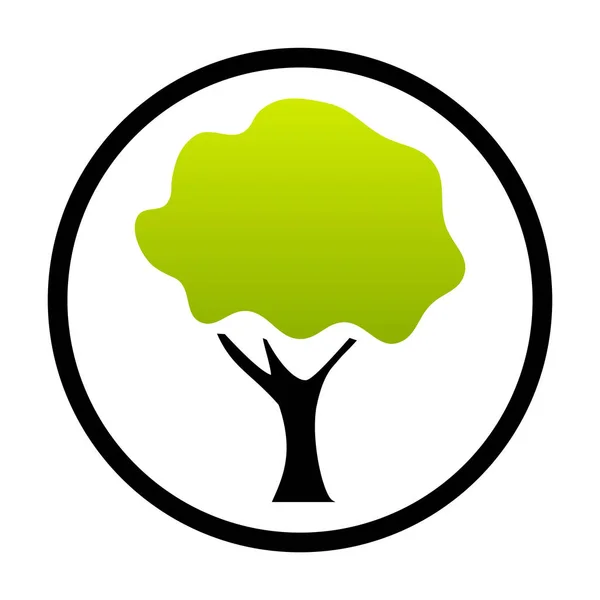 Modernes Baum Symbol Kreis — Stockfoto