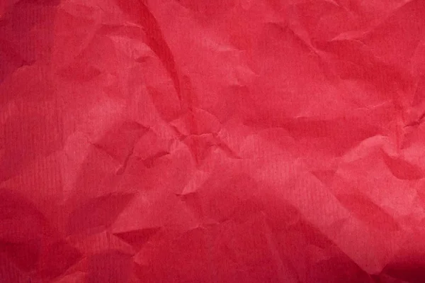 Tekstur Latar Belakang Kertas Merah Kusut Kosong — Stok Foto