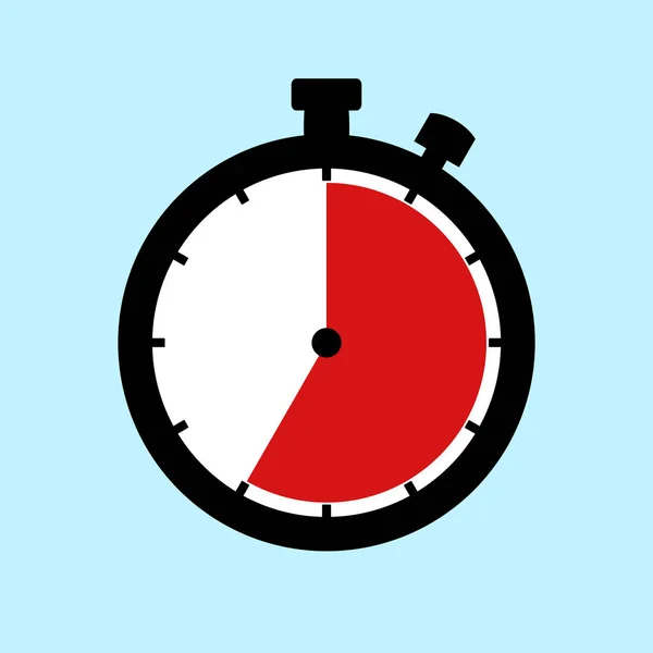 Minutes Seconds Hours Flat Design Stopwatch Blue Background — Stock Photo, Image