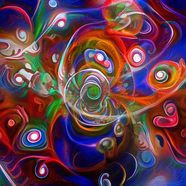 Abstrakte Malerei Farbenwirbel — Stockfoto
