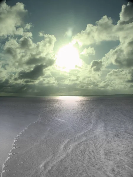 Концептуальный Закат Восход Солнца Морском Океанском Горизонте — стоковое фото