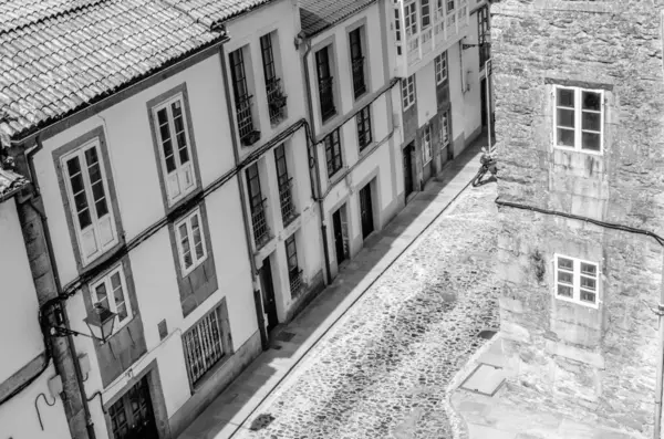 Arkitekturen Santiago Compostela Norra Spanien Svartvit Bild — Stockfoto