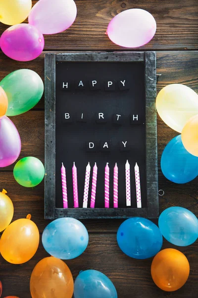 Doğum Günü Arka Plan Doğum Günü Kutlaması Kopya Alanı Ile — Stok fotoğraf