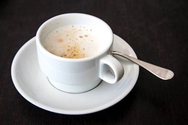 Kaffeetasse Auf Schwarzem Hintergrund — Stockfoto