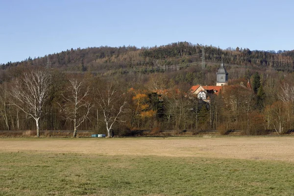 Castello Chiesa Herleshausen Germania — Foto Stock