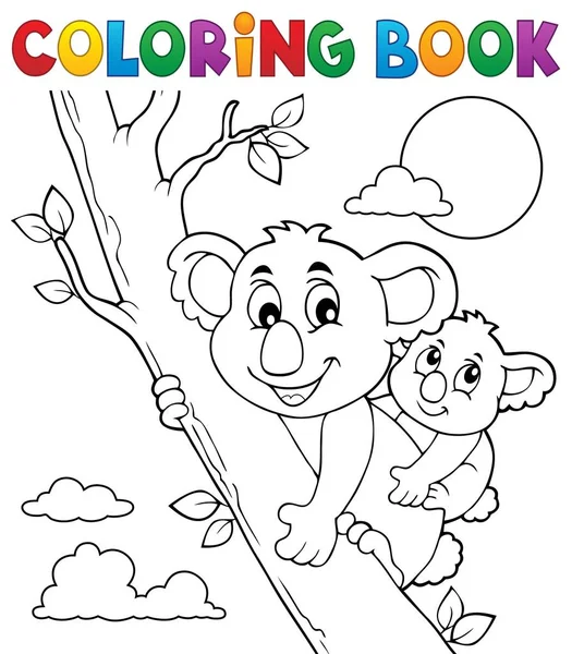 Malbuch Koala Thema Bild Illustration — Stockfoto