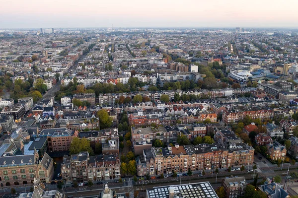 Panoramic Aerial View Amsterdam Netherlands View Historic Part Amsterdam — Stok fotoğraf