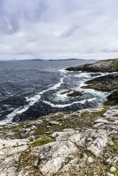 Mar Turbulento Frente Costa Escocia — Foto de Stock