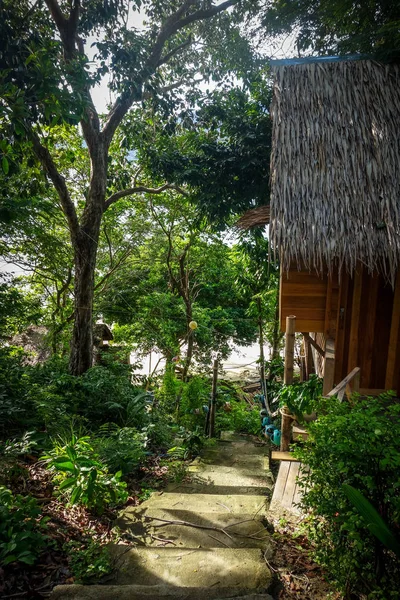 Traditionele Tropische Hut Sunset Beach Koh Lipe Thailand — Stockfoto