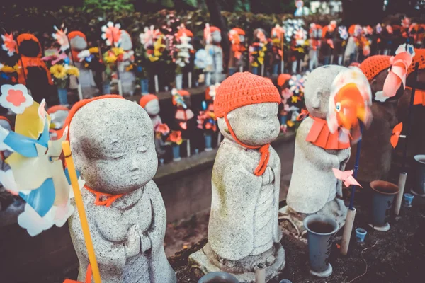Jizo Statues Zojo Temple Cemetery Tokyo Japan — Stock Photo, Image
