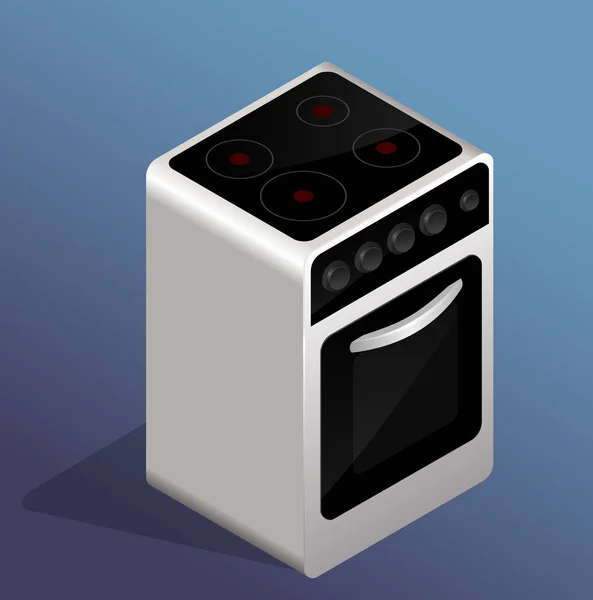 Vector Illustration Household Appliances Isometric View — Stock Photo, Image