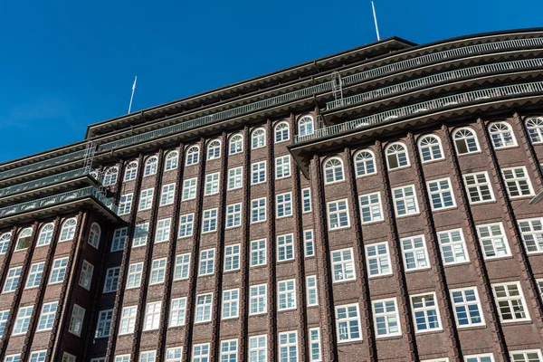Fasad Den Berömda Chilehaus Hamburg Tyskland — Stockfoto
