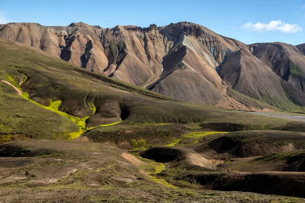 Vulkanische Bergen Van Landmannalaugar Fjallabak Natuurreservaat Ijsland — Stockfoto