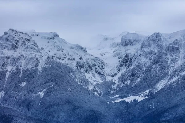 冬の山の風景 ブチェジ山脈ルーマニア — ストック写真