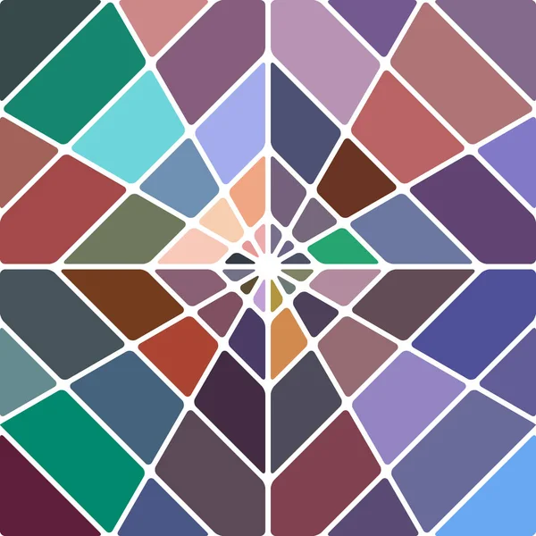 Abstract Stained Glass Mosaic Background Blue Brown Rhombus — ストック写真
