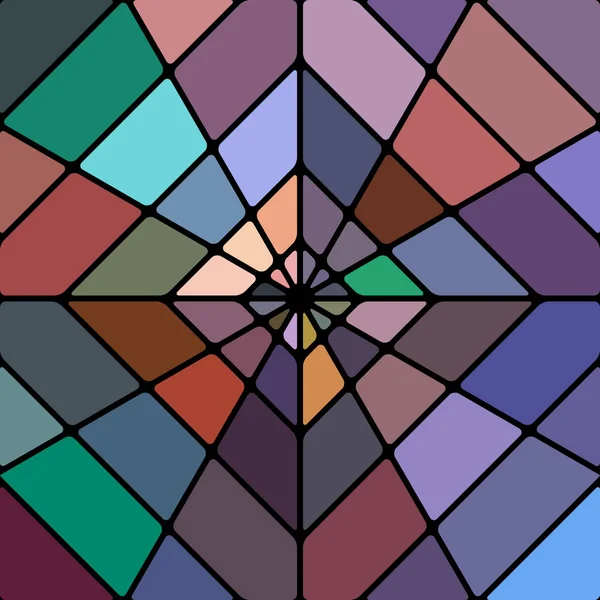 Abstract Stained Glass Mosaic Background Blue Brown Rhombus — ストック写真