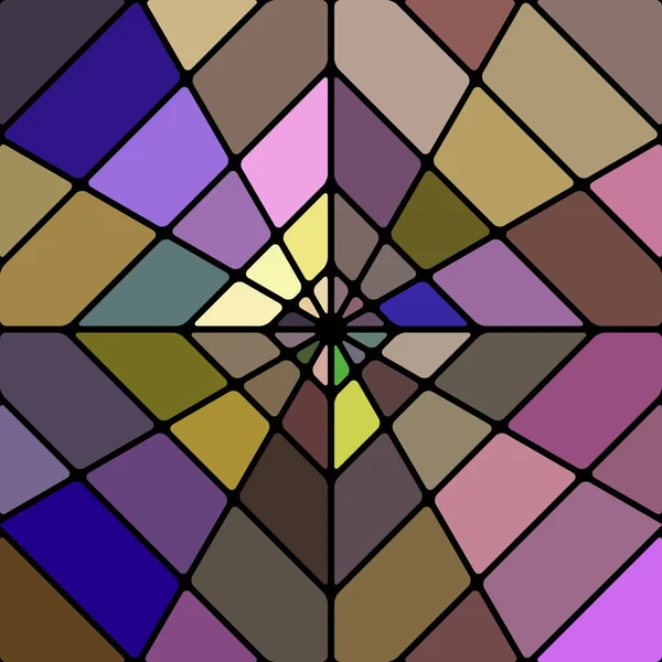 抽象的なステンドグラスのモザイクの背景 茶色と紫 Rhombus — ストック写真