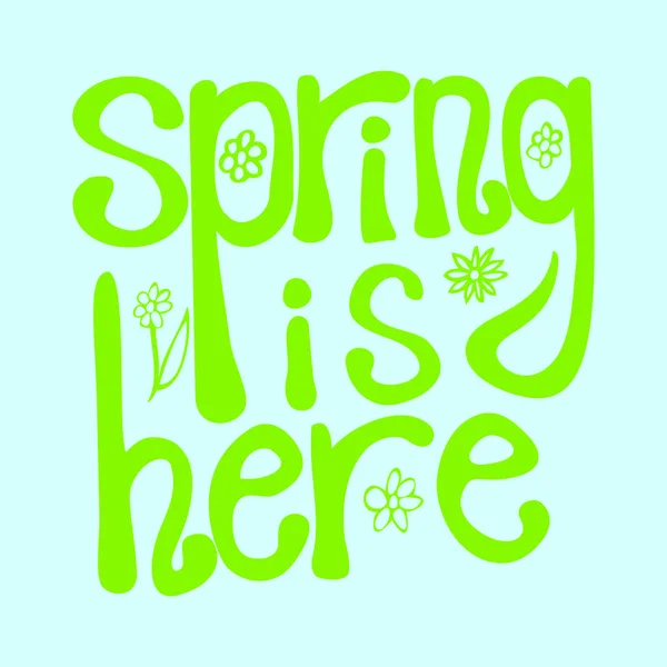 Spring Here Illustration — Stock Photo, Image