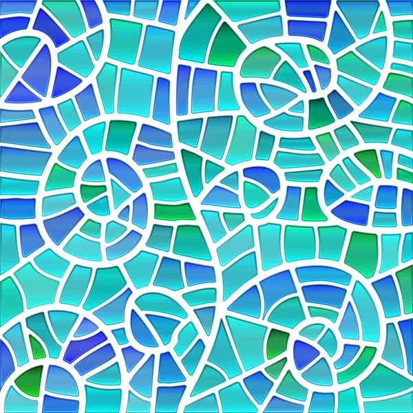 abstract  stained-glass mosaic background - green and blue