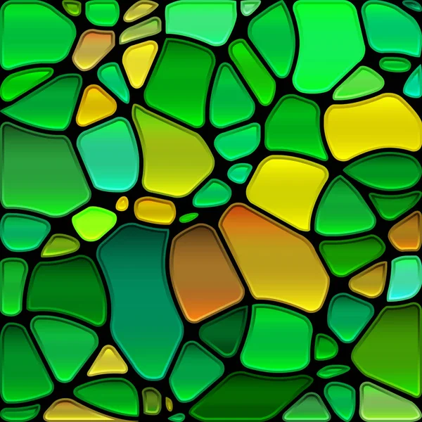 Abstrakcyjne Tło Mozaiki Witrażowej Zielone Kółka — Zdjęcie stockowe