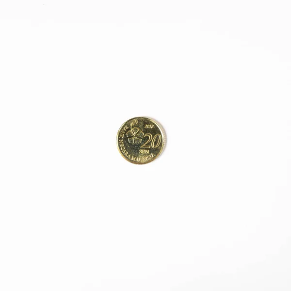 Ένα Νόμισμα Sen Της Μαλαισίας Ringgit — Φωτογραφία Αρχείου