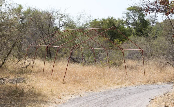 Tienda Sin Lienzo Lado Una Carretera Botswana — Foto de Stock