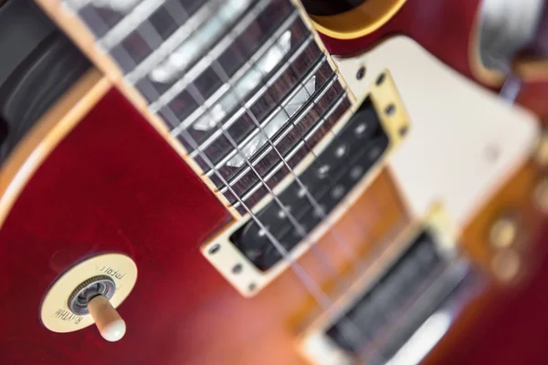 Fecho Guitarra Elétrica Seis Cordas Estilo Vintage — Fotografia de Stock