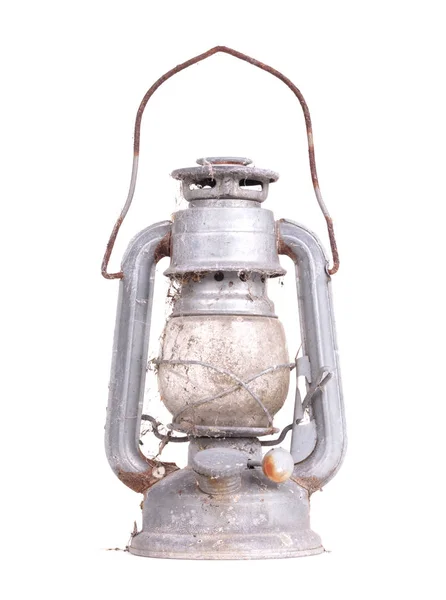 Vintage Kerosene Oil Lantern Lamp Isolated White Background — Stock Photo, Image