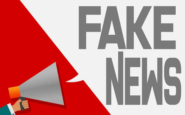 Megafon Mit Fake News Sprechblase Darstellung — Stockfoto