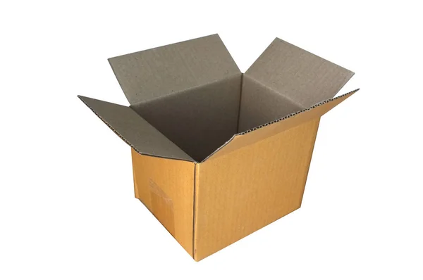 Cardboard Boxes White Background — Stock Photo, Image