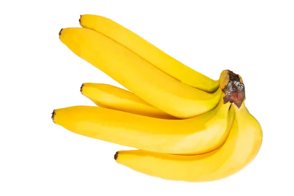 Тропічні Фрукти Ізольовані Крупним Планом Букет Смачних Стиглих Бананів Ізольований — стокове фото