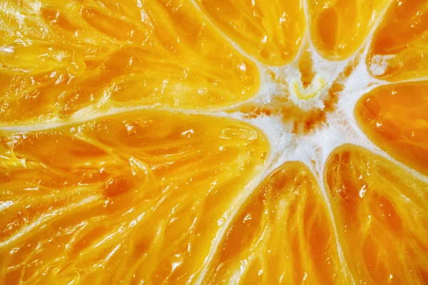 Makro Oranžové Pozadí Zralý Šťavnatý Citrusový Detail — Stock fotografie