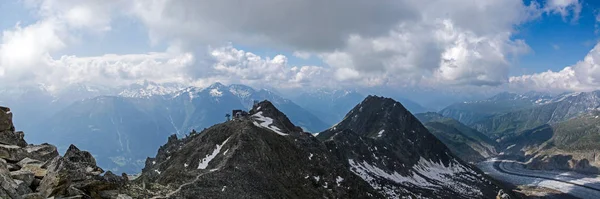 Aletsch Glacier Largest Glacier Eastern Bernese Alps Swiss Canton Valais — Stock Photo, Image