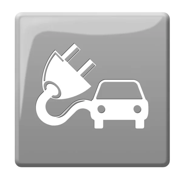 Elektrische Auto Symbool Pictogram — Stockfoto