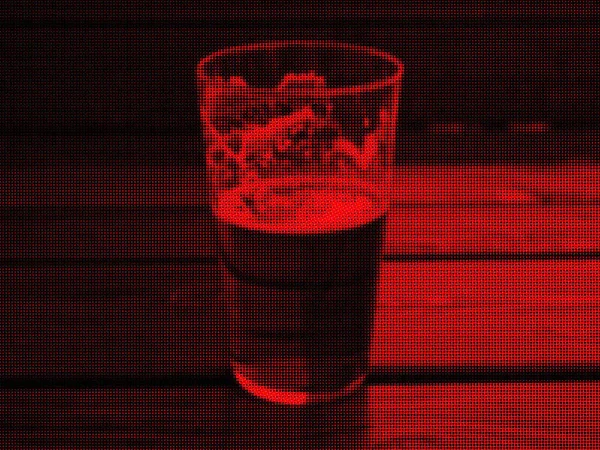 Pop Art Stijl Halftone Monochroom Rode Pint Britse Ale Bier — Stockfoto