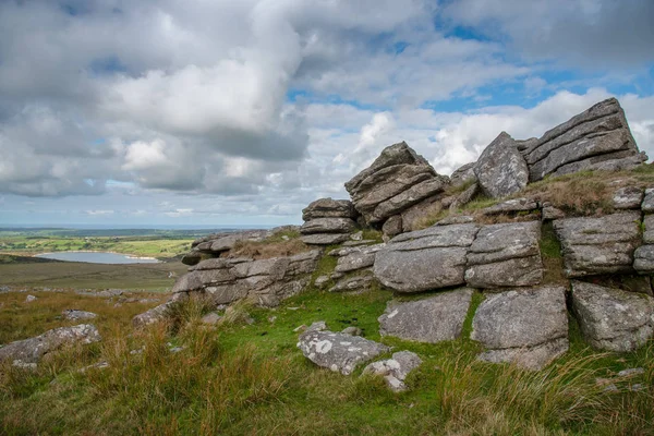 Rough Tor Tor Bodmin Moor Breward Cornwall Summit 1313 Mean — Stock Photo, Image